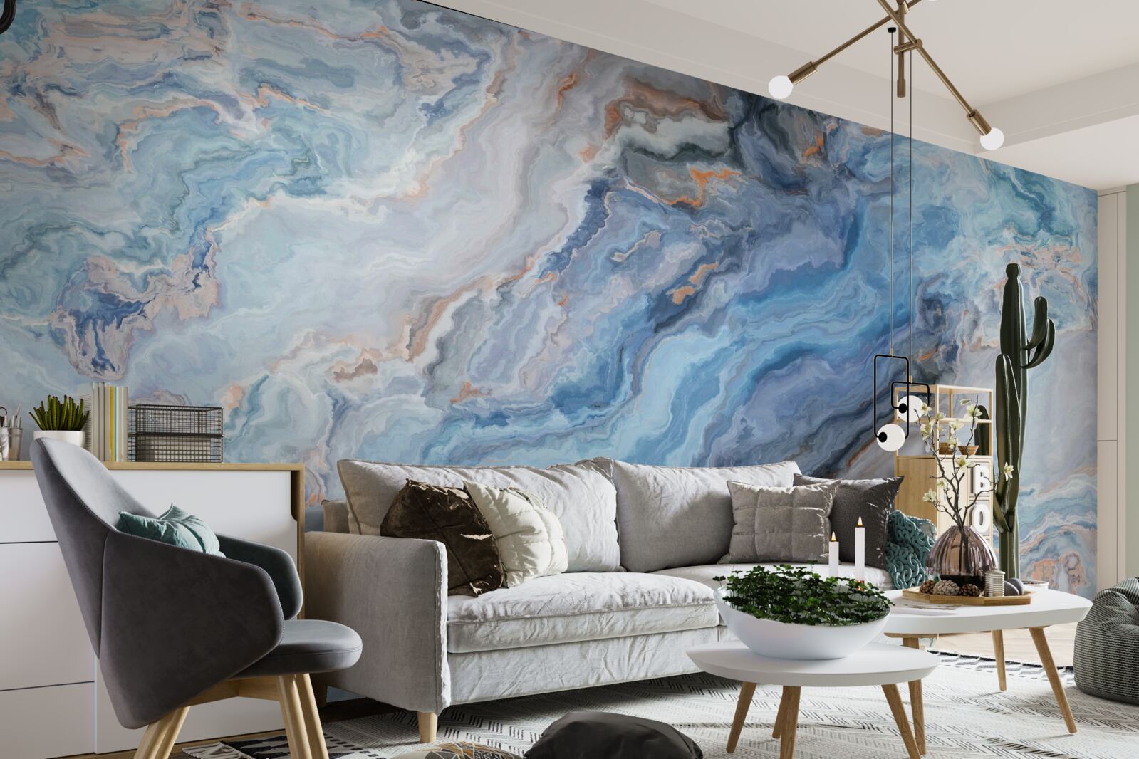 Fototapeta mramorové pozadie s modrastým odtieňom