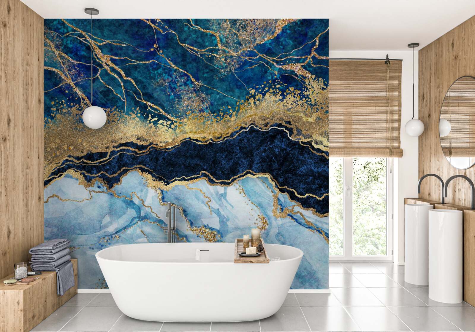 Fototapeta modré mramorové pozadie