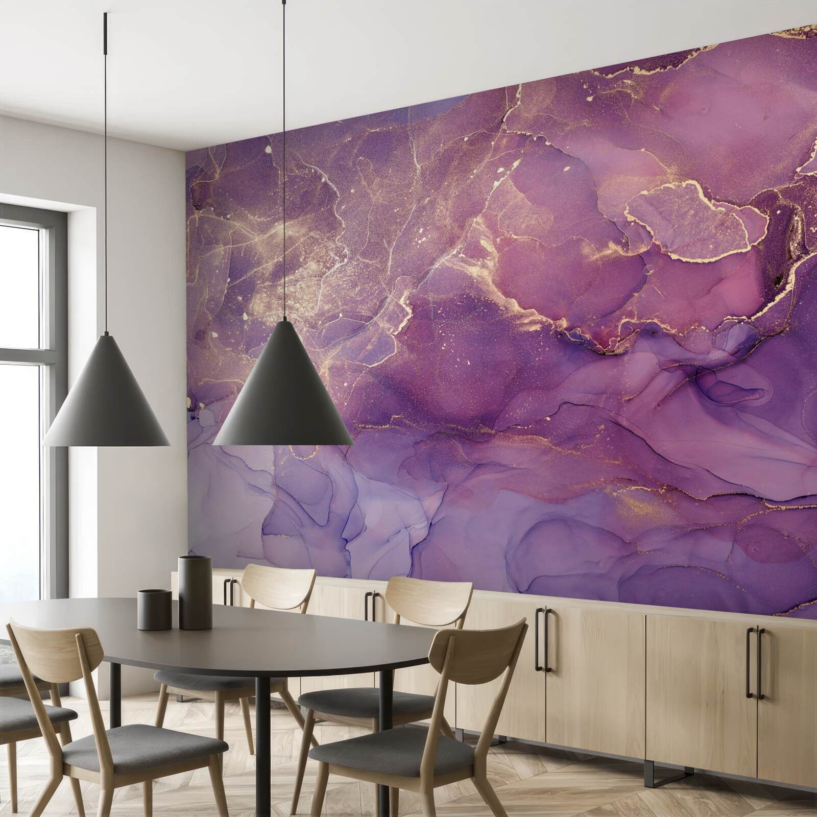 Fototapeta mramorový podklad v zlatej farbe s fialovým nádychom