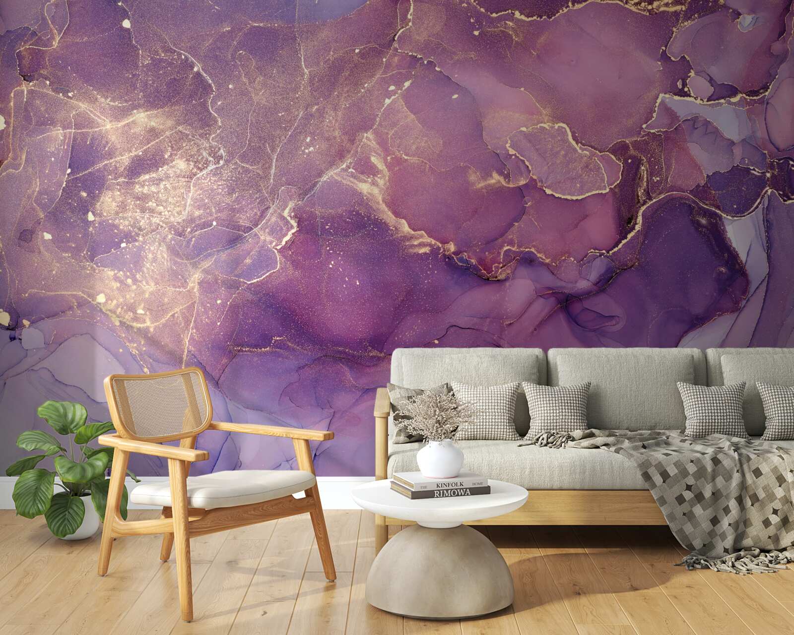 Fototapeta mramorový podklad v zlatej farbe s fialovým nádychom