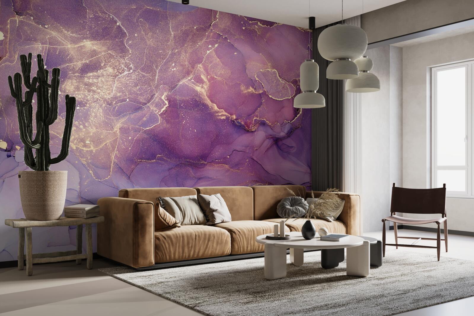 Fototapeta mramorový podklad v zlatej farbe s fialovým nádychom