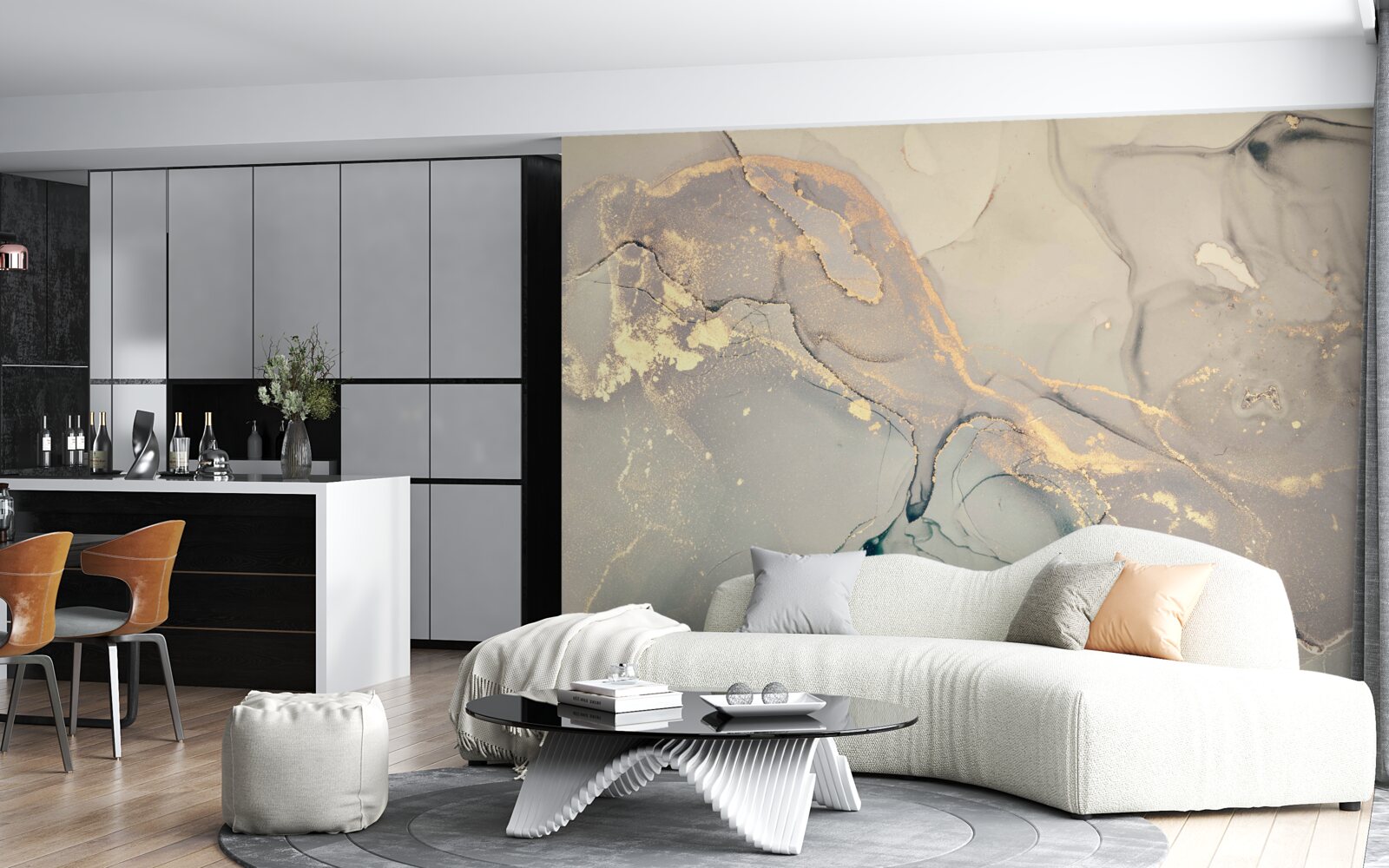 Fototapeta umelecké fluidum pomocou atramentu