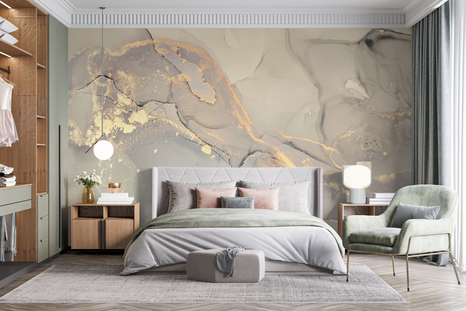 Fototapeta umelecké fluidum pomocou atramentu