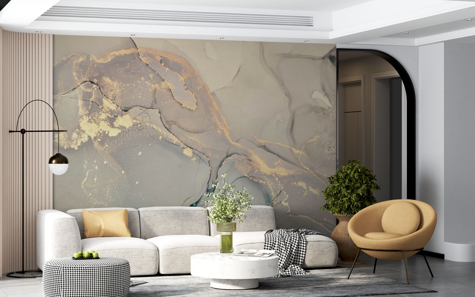 Fototapeta umelecké fluidum pomocou atramentu