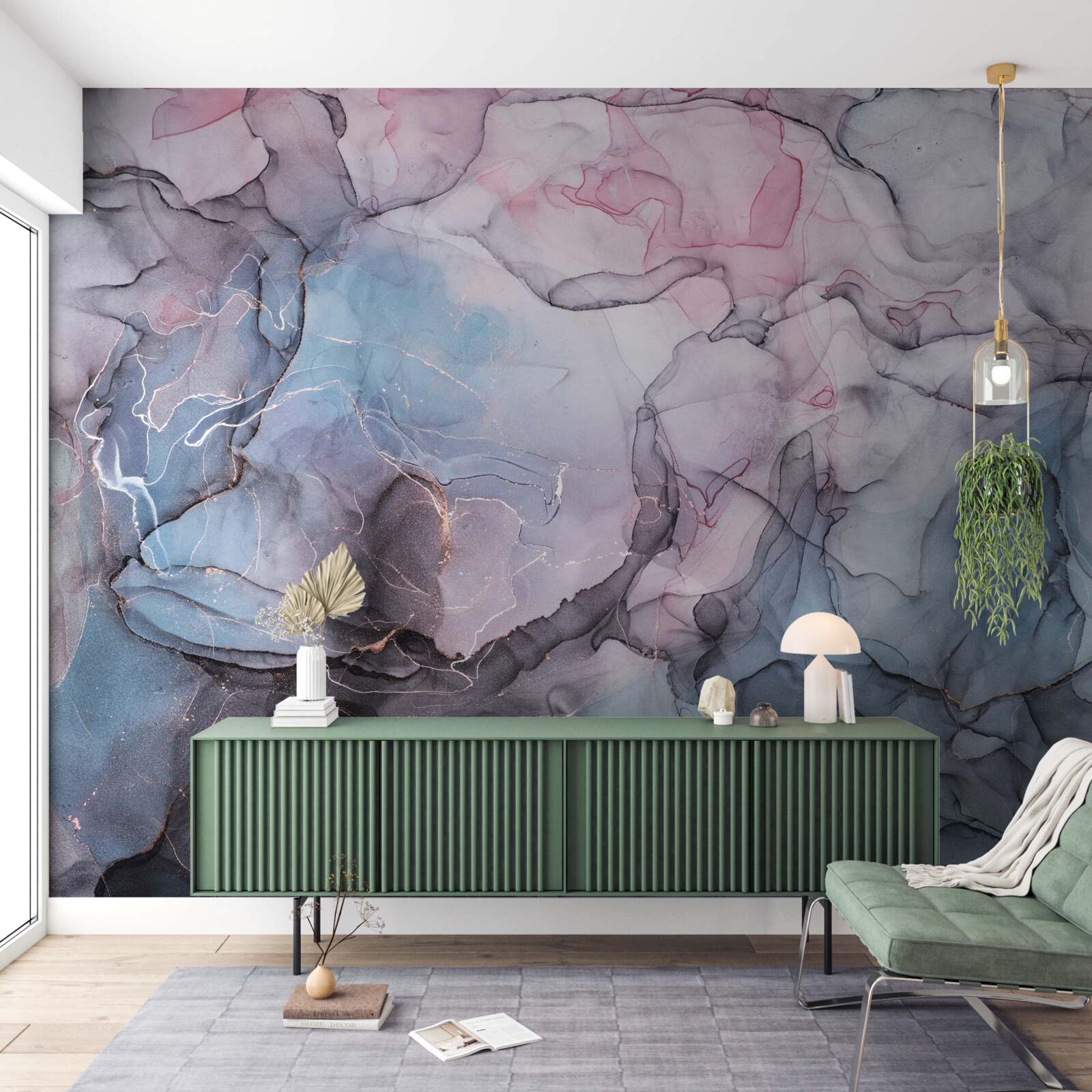 Fototapeta abstraktný mramor v odtieňoch ružovej a modrej