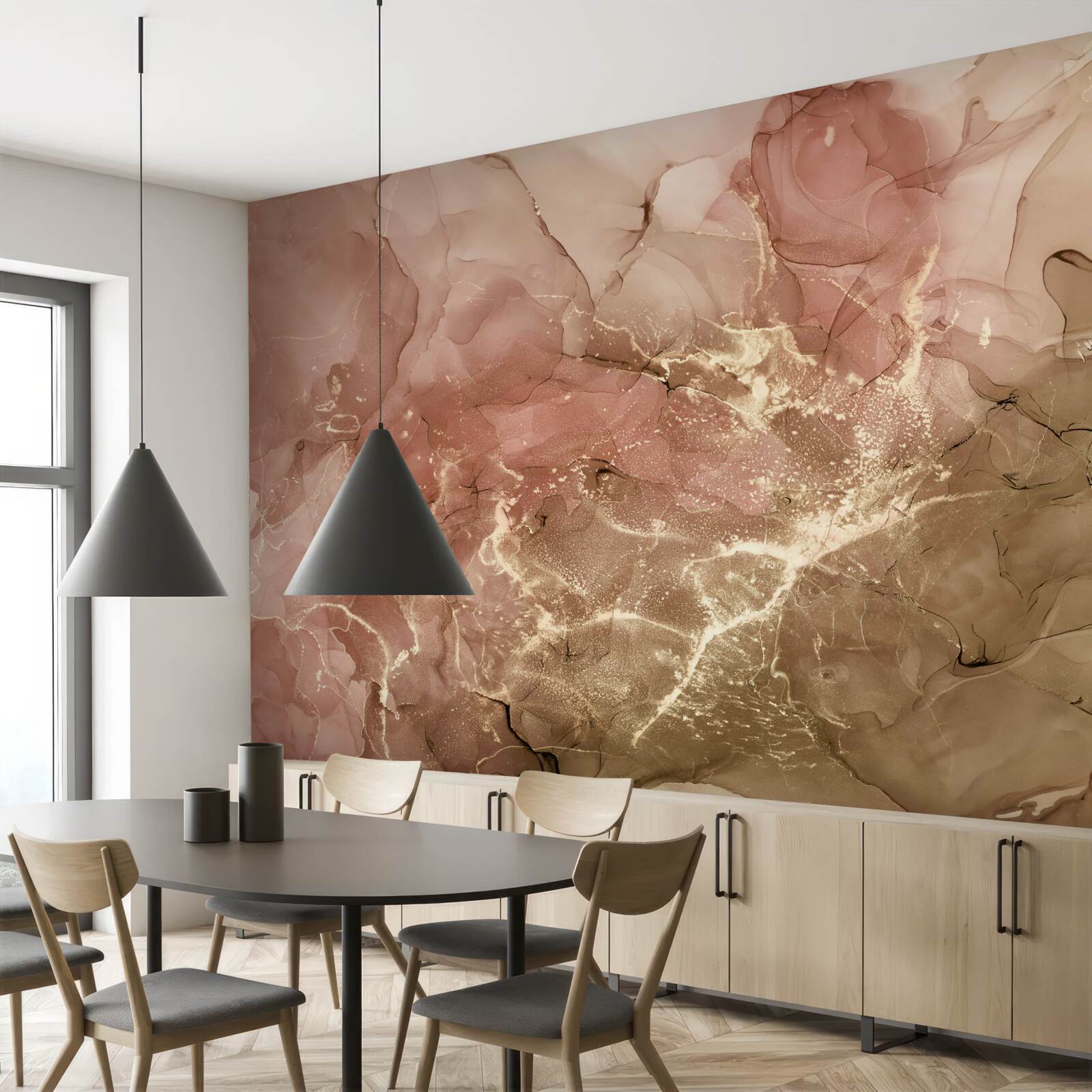 Fototapeta broskyňovo-ružová tekutina