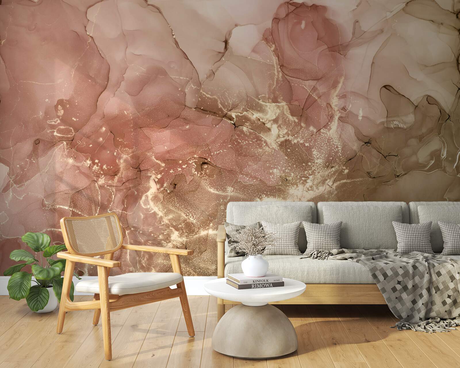 Fototapeta broskyňovo-ružová tekutina