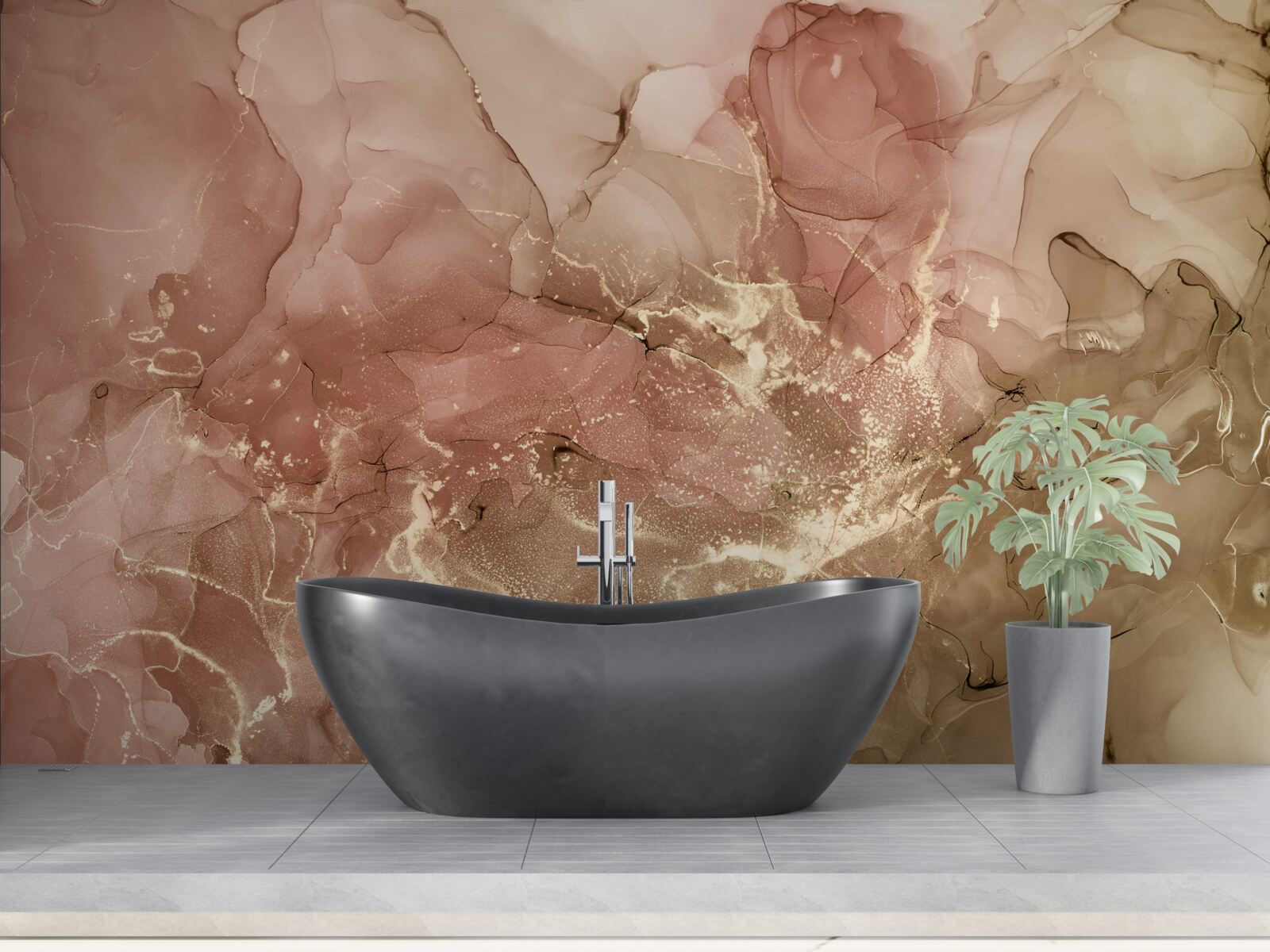 Fototapeta broskyňovo-ružová tekutina