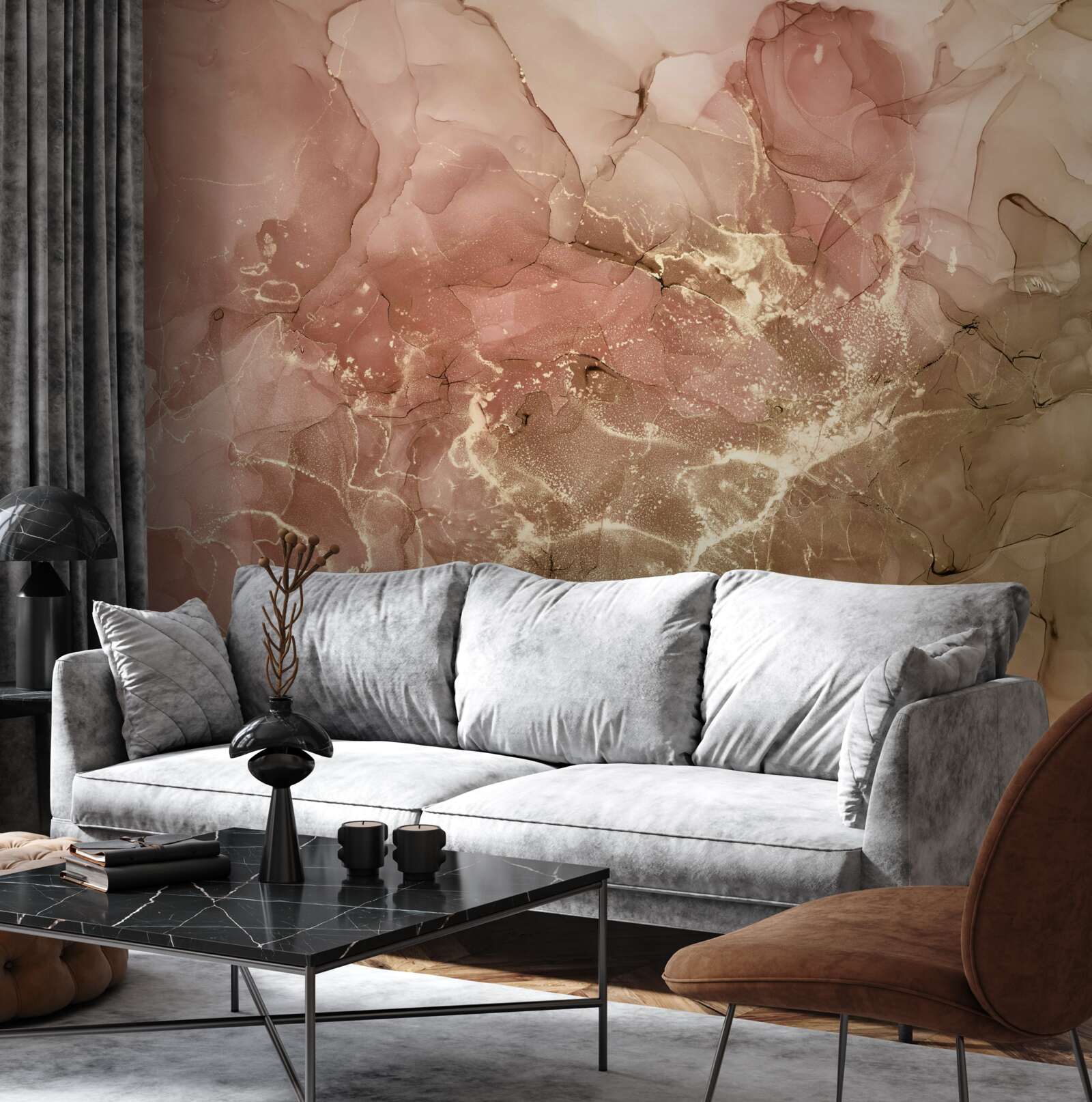 Fototapeta broskyňovo-ružová tekutina