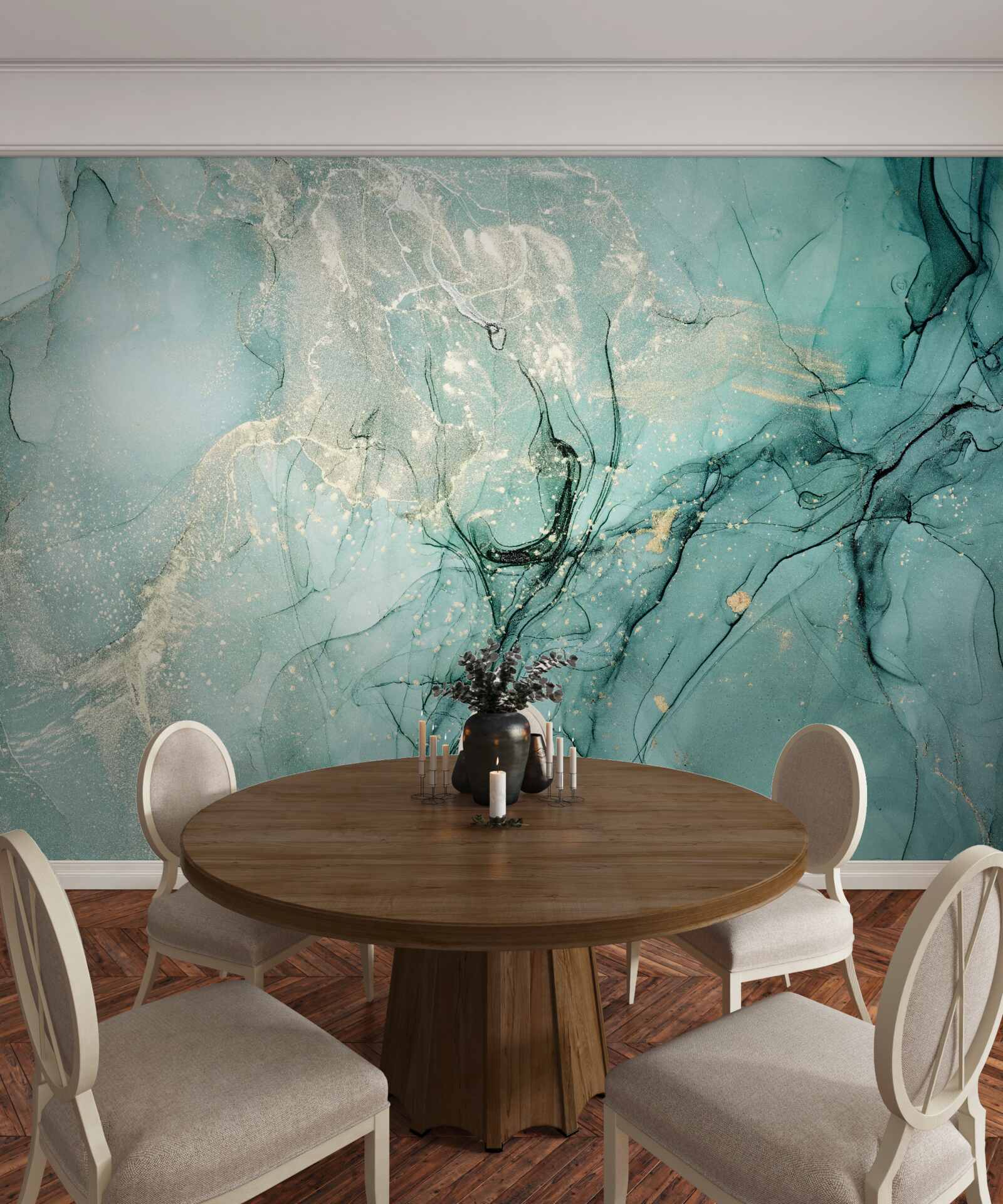 Fototapeta voľný tok zelenej a bielej