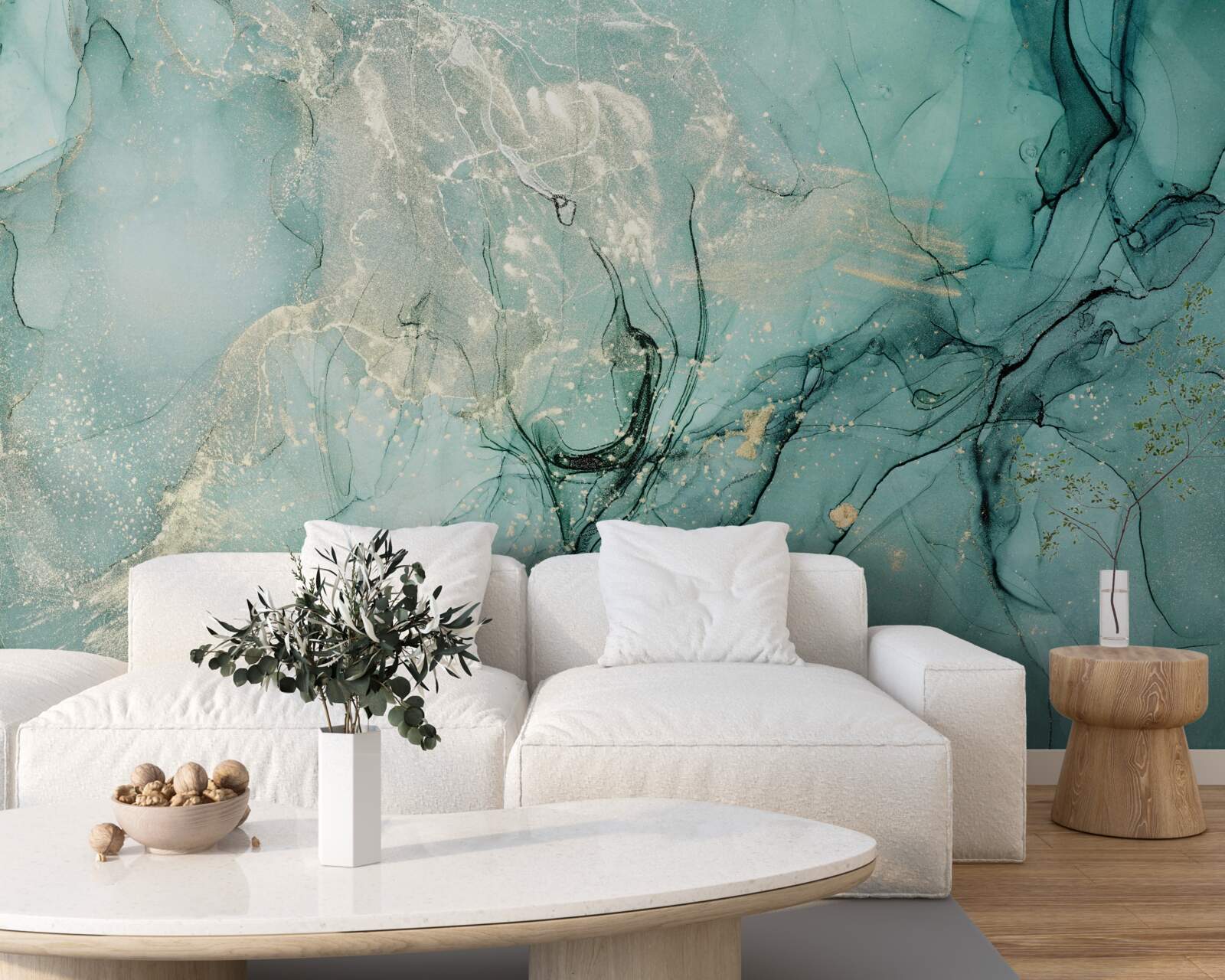 Fototapeta voľný tok zelenej a bielej