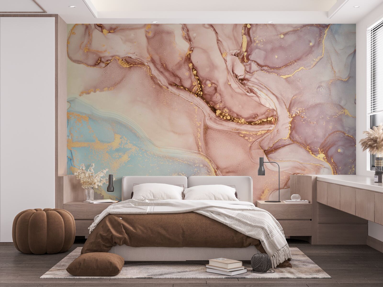 Fototapeta prášková ružová tekutina