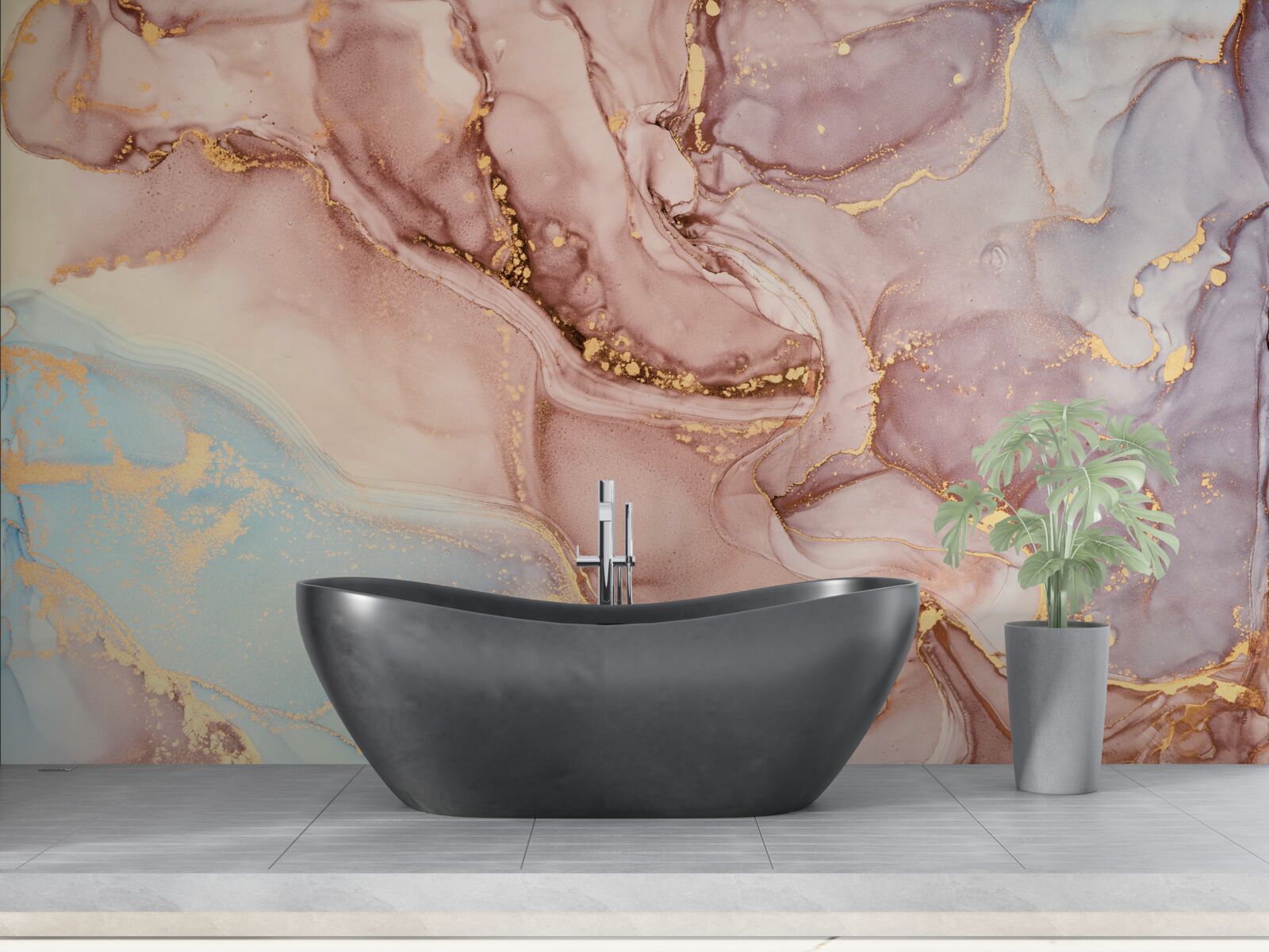 Fototapeta prášková ružová tekutina