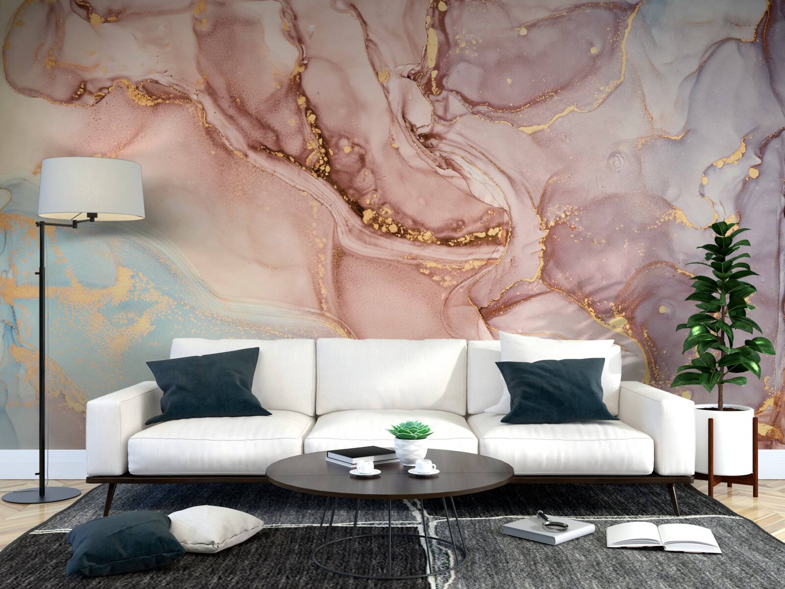 Fototapeta prášková ružová tekutina