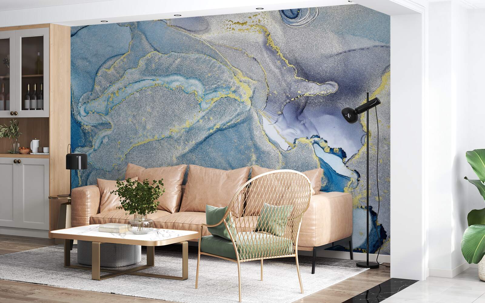 Fototapeta modrý oceán v abstrakcii