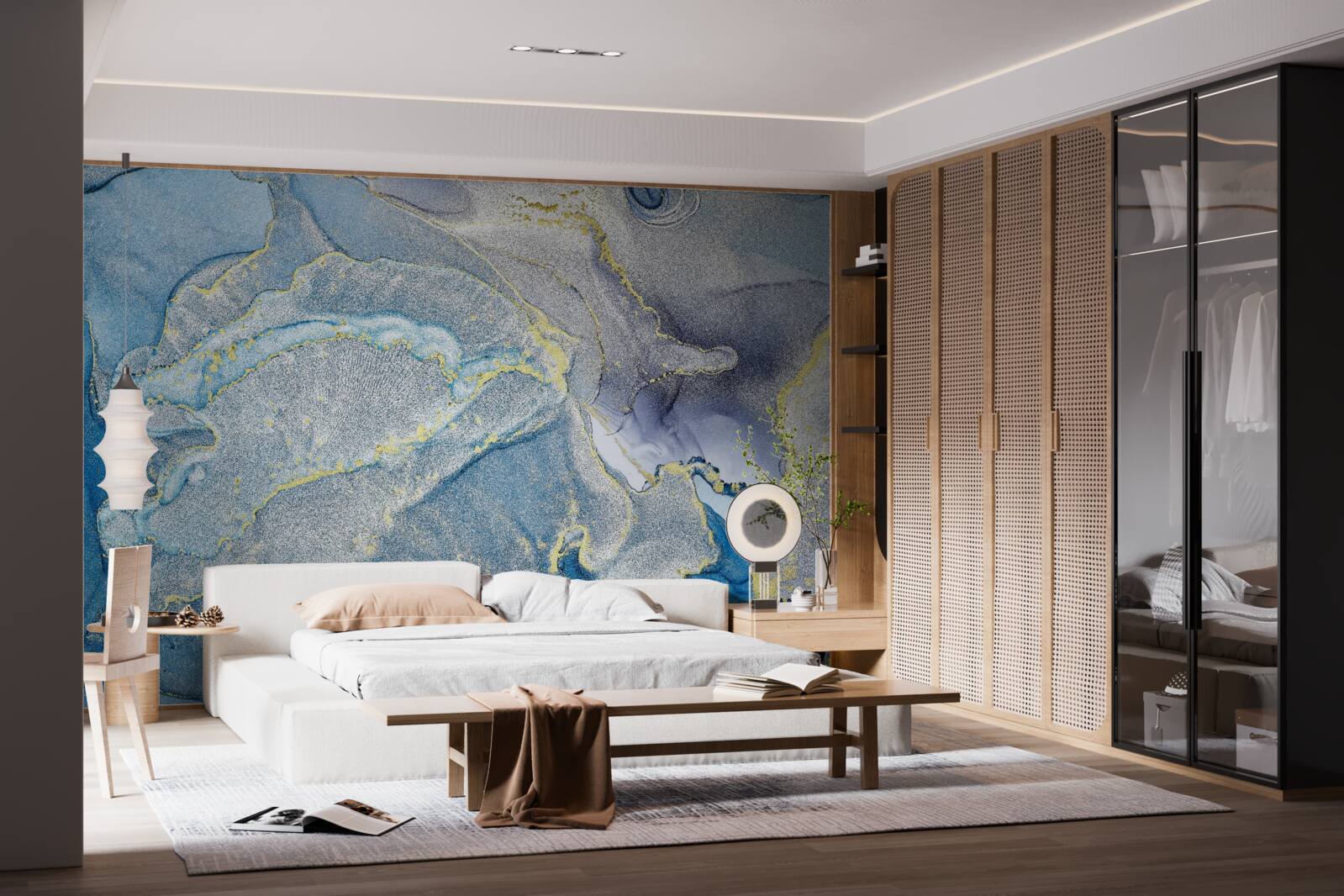 Fototapeta modrý oceán v abstrakcii