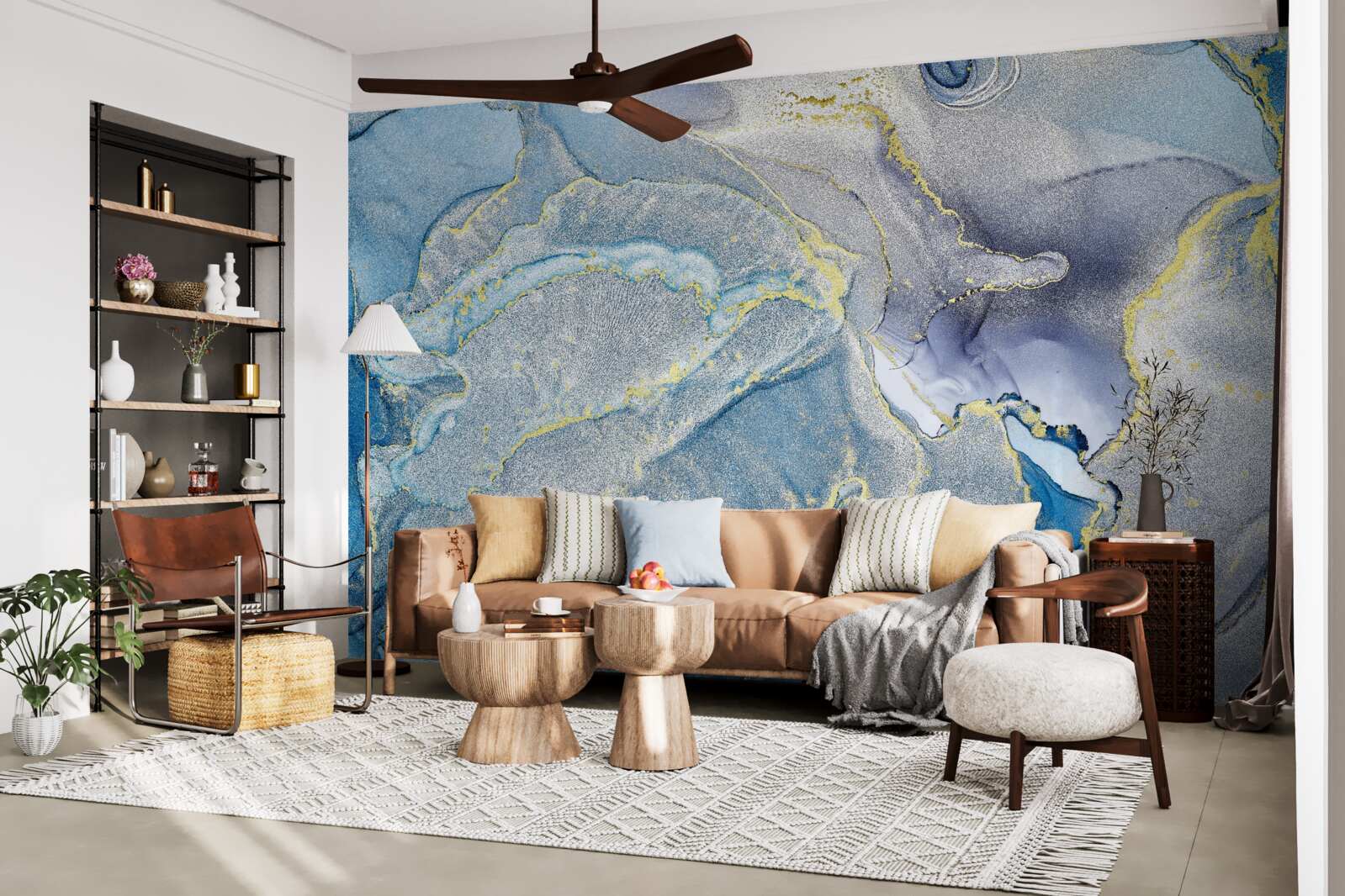 Fototapeta modrý oceán v abstrakcii