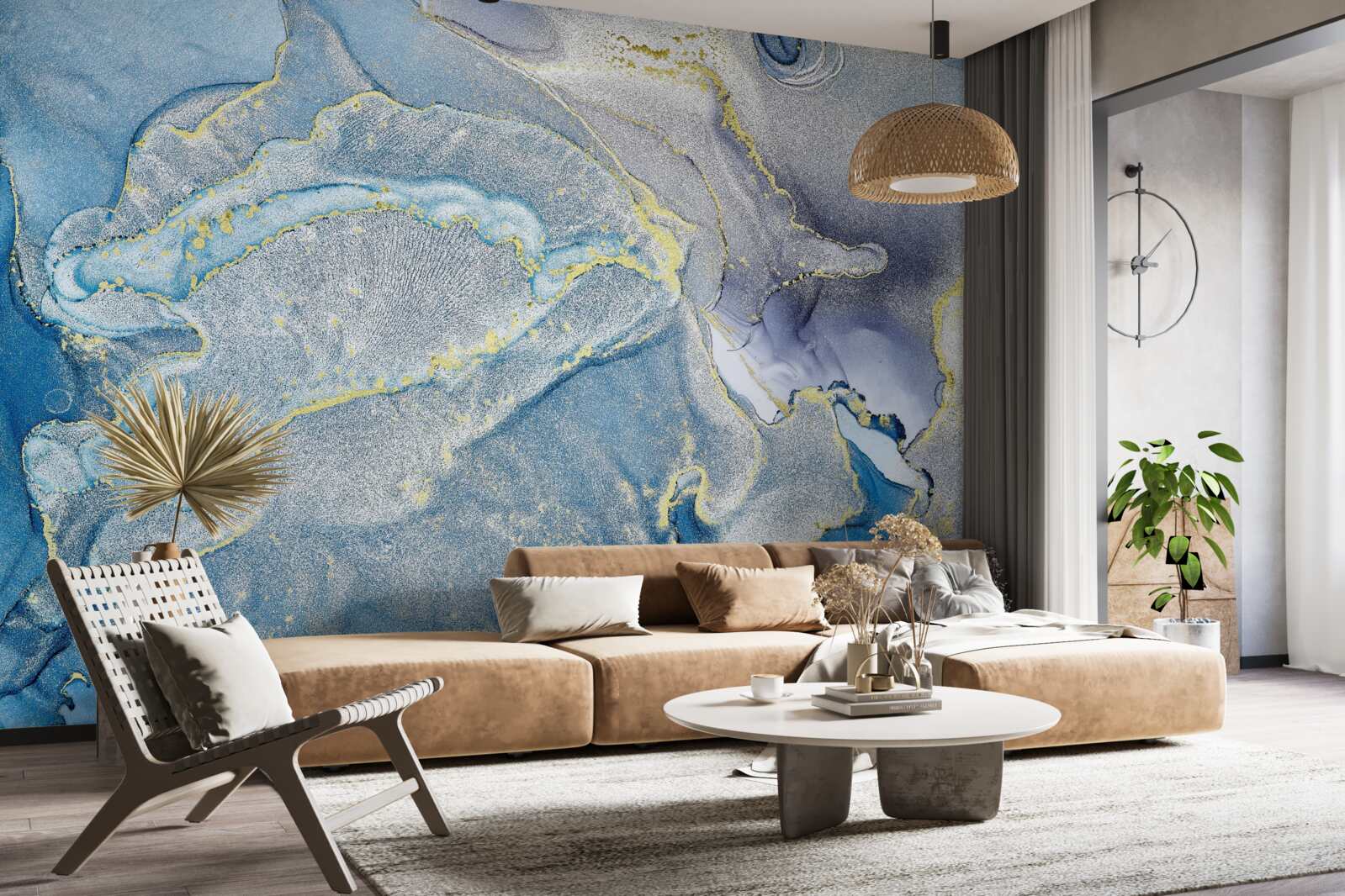 Fototapeta modrý oceán v abstrakcii