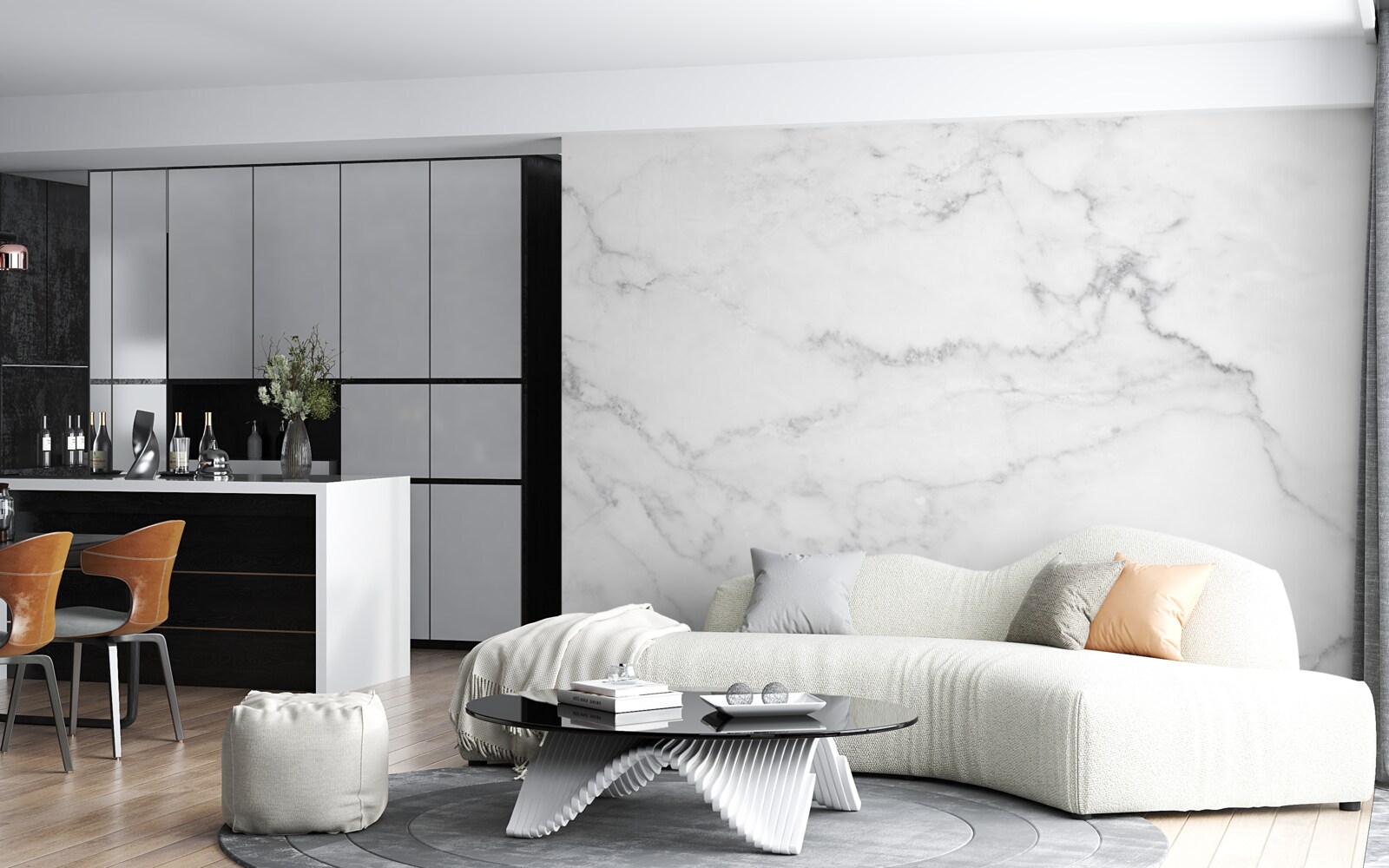 Fototapeta šedý a biely mramor