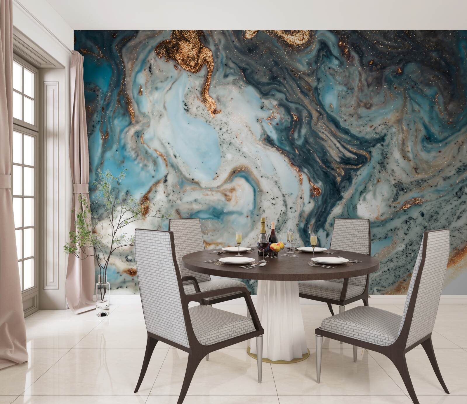 Fototapeta zlatá abstrakcia s krásnymi prvkami