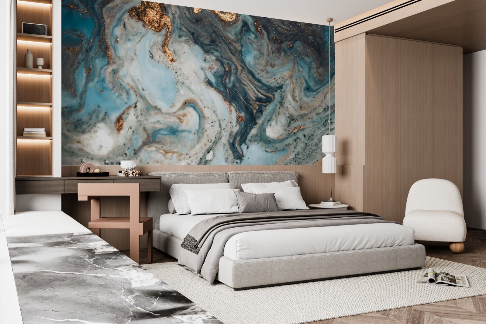 Fototapeta zlatá abstrakcia s krásnymi prvkami