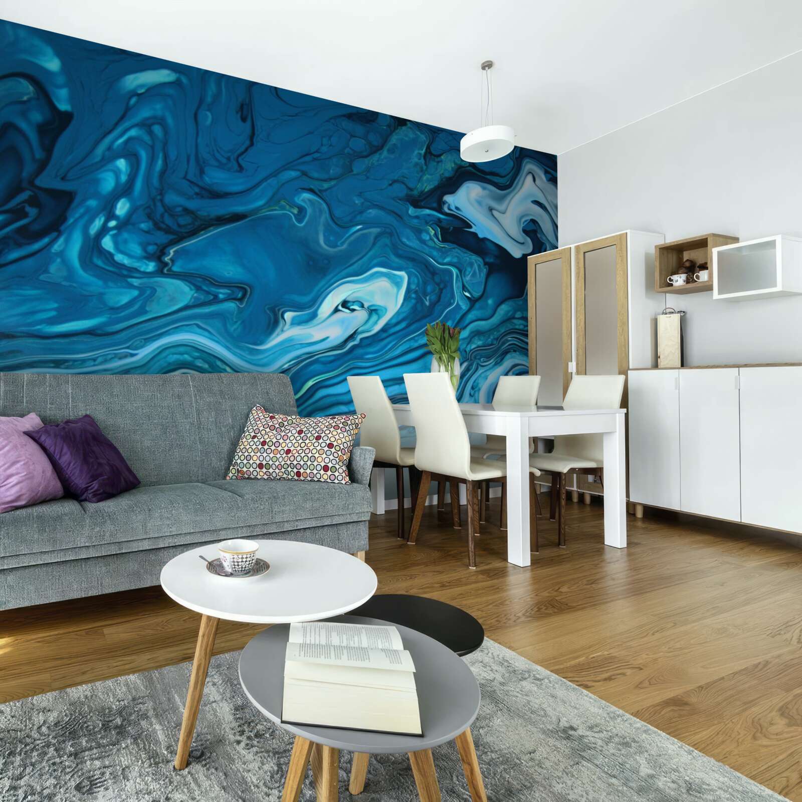 Fototapeta abstraktný modrý mramor