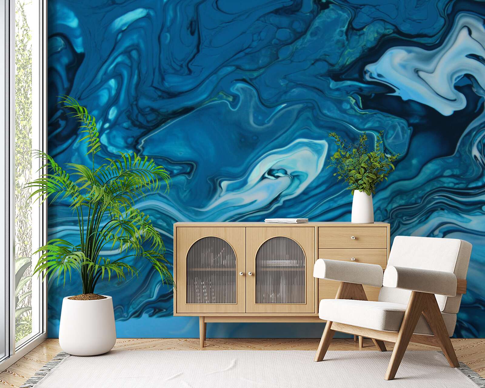 Fototapeta abstraktný modrý mramor