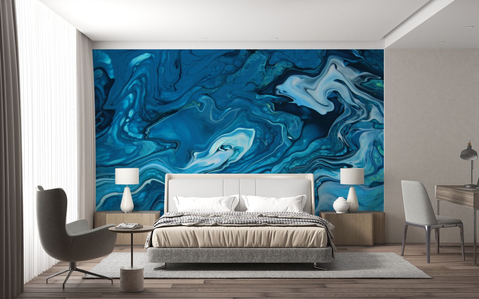 Fototapeta abstraktný modrý mramor