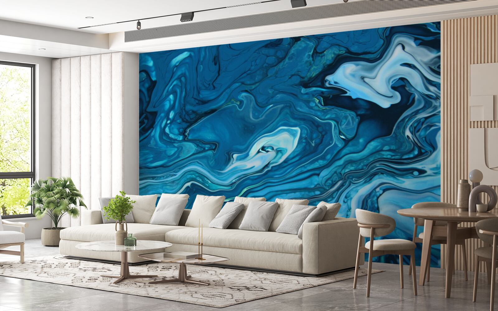 Fototapeta abstraktný modrý mramor