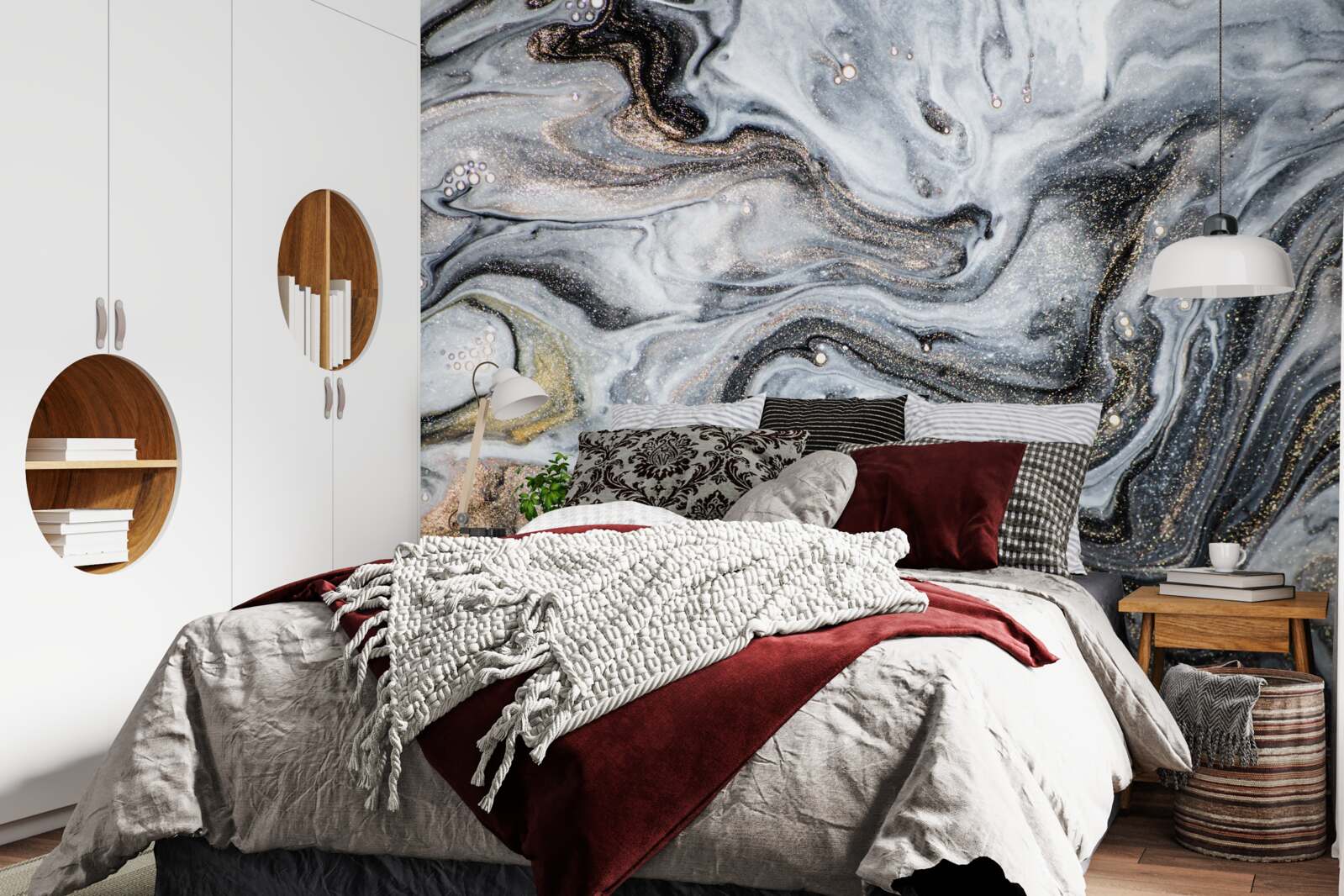 Fototapeta čierny mramor so zlatými žilami