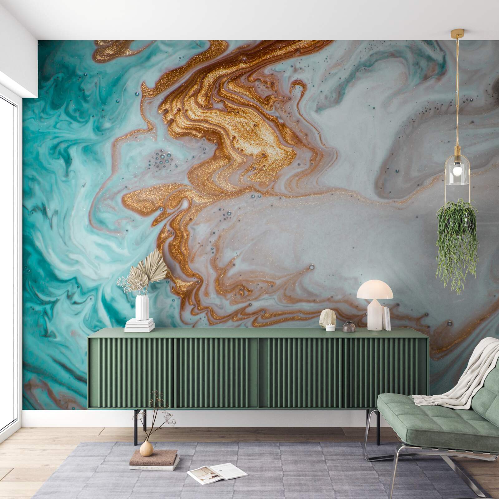 Fototapeta mramor s jasnou abstrakciou