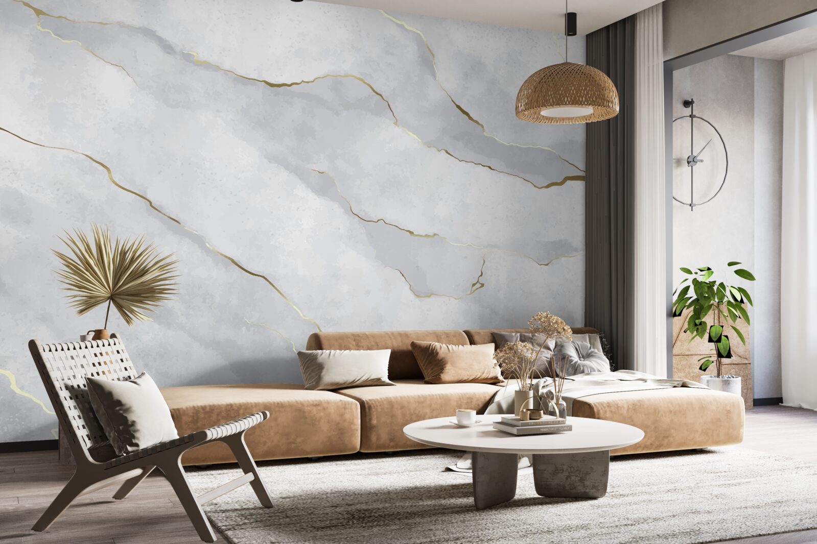 Fototapeta zlatý mramor so svetlými odtieňmi