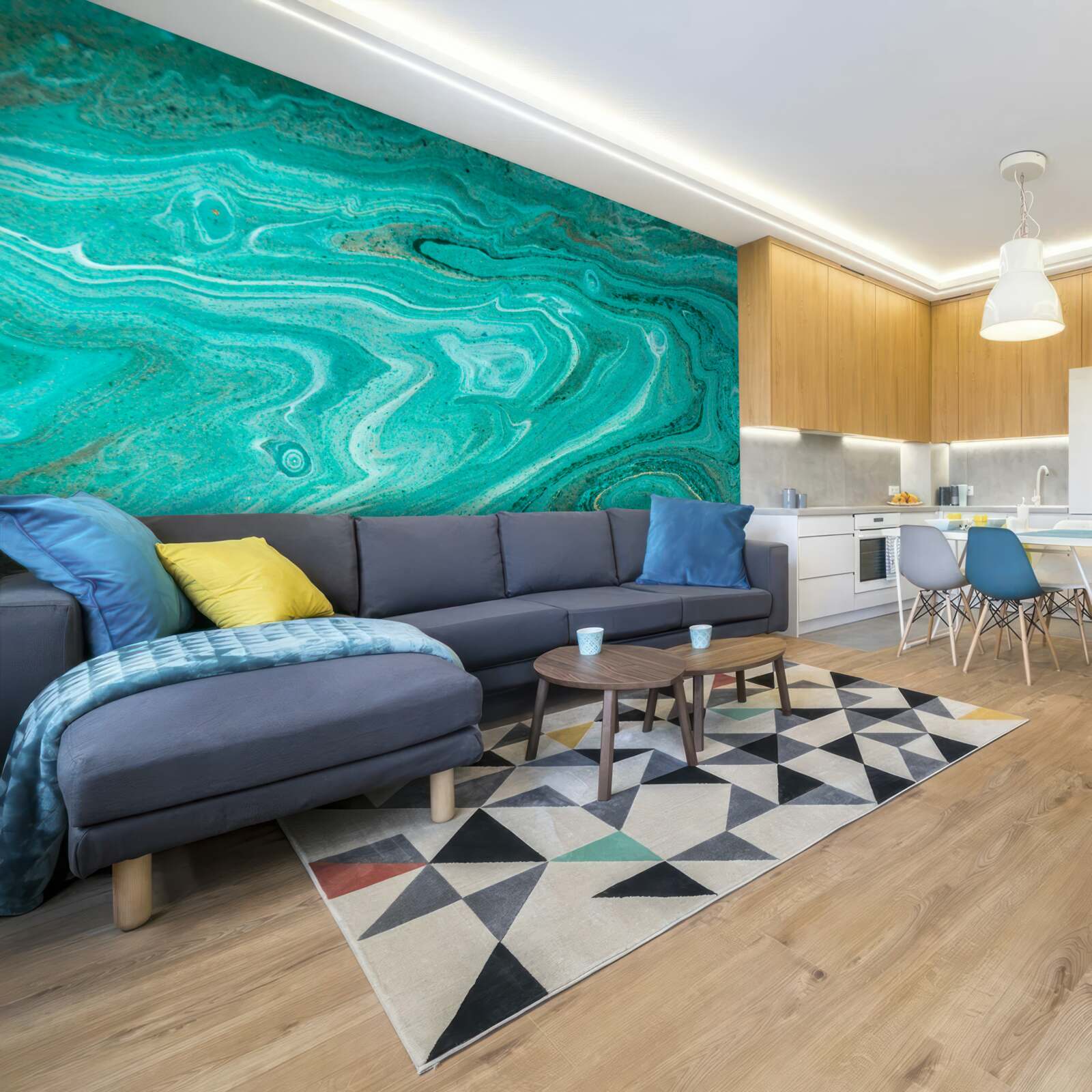 Fototapeta mramor v svetlozelených odtieňoch