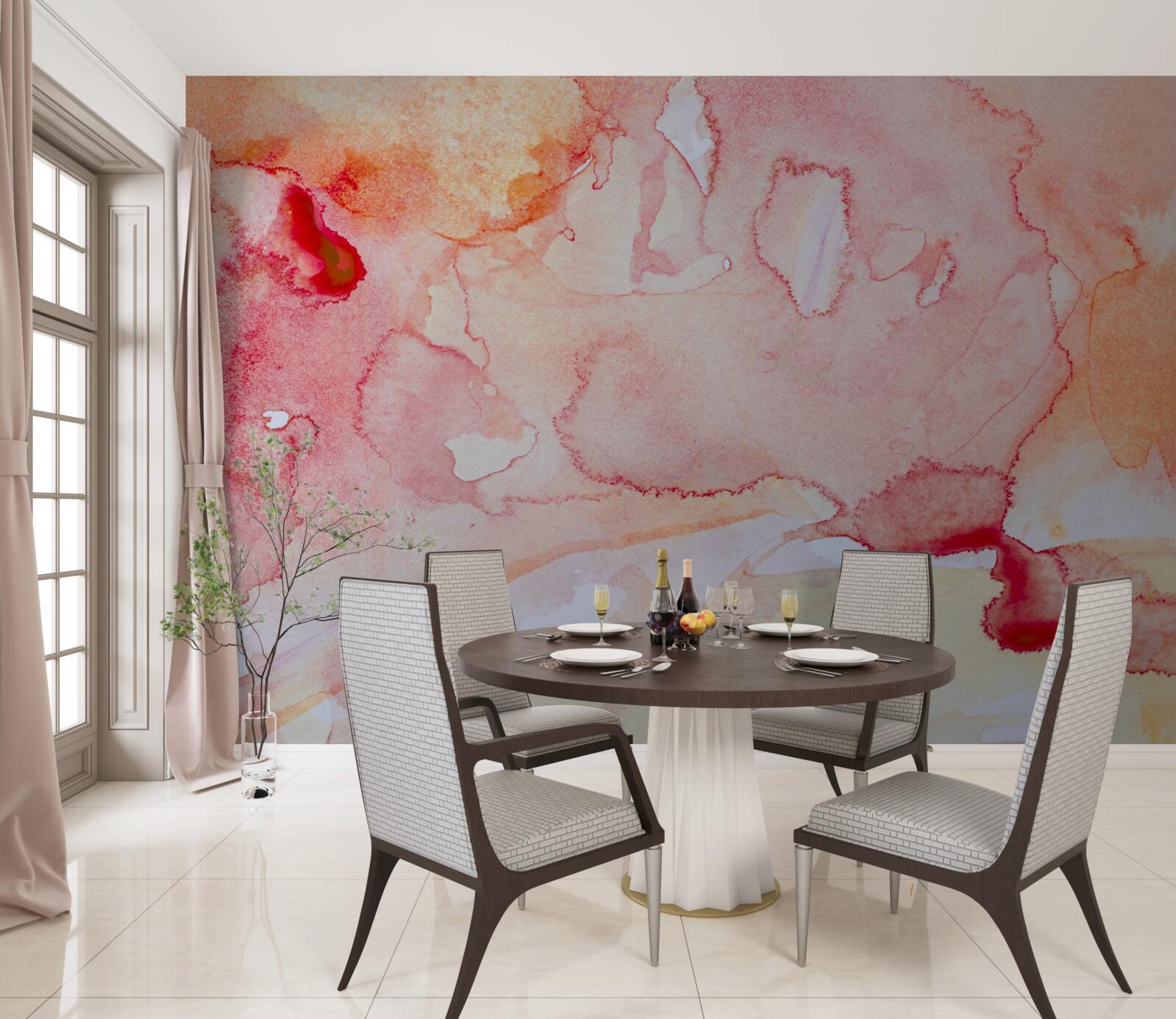 Fototapeta akvarelové pozadie postele