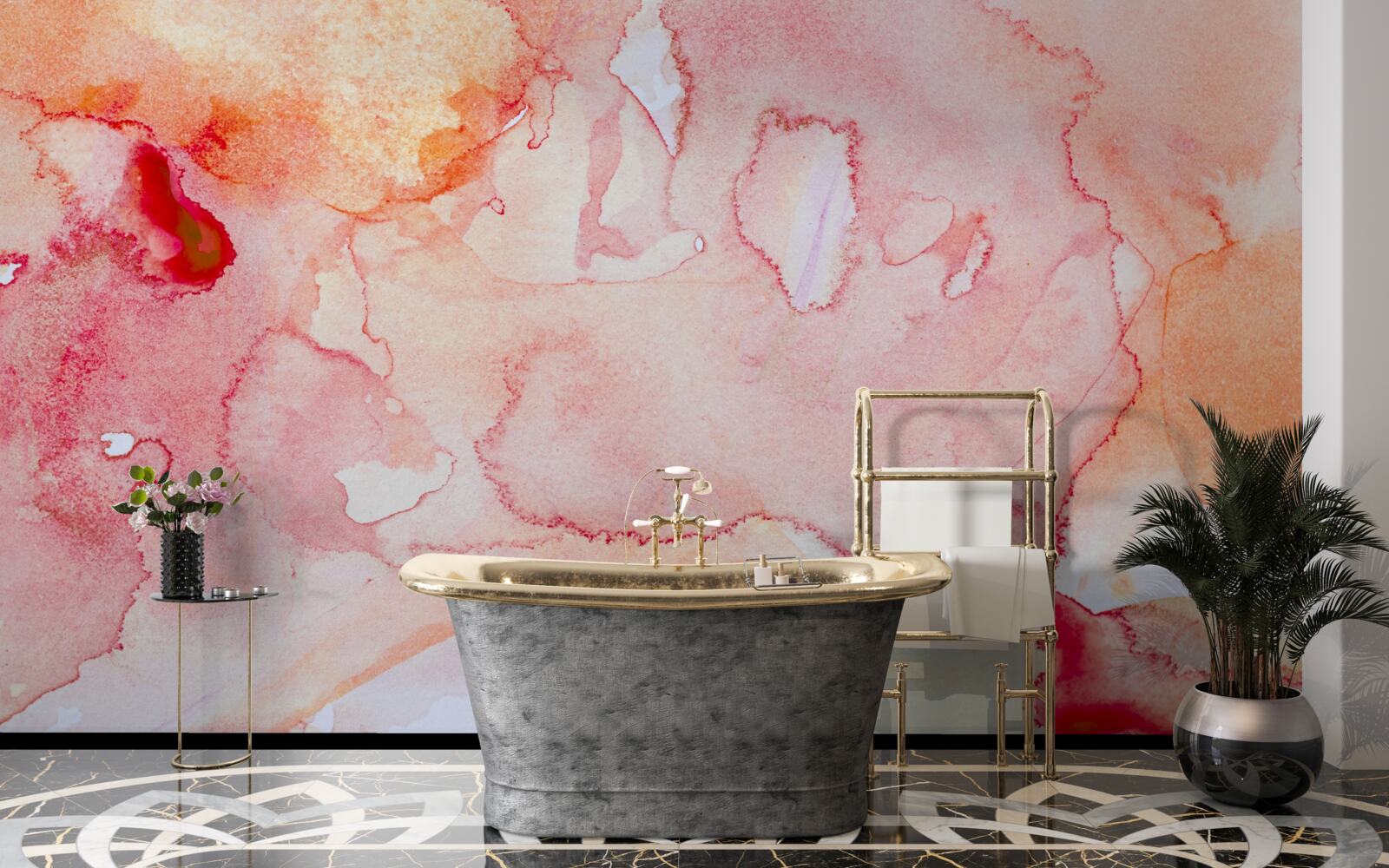 Fototapeta akvarelové pozadie postele