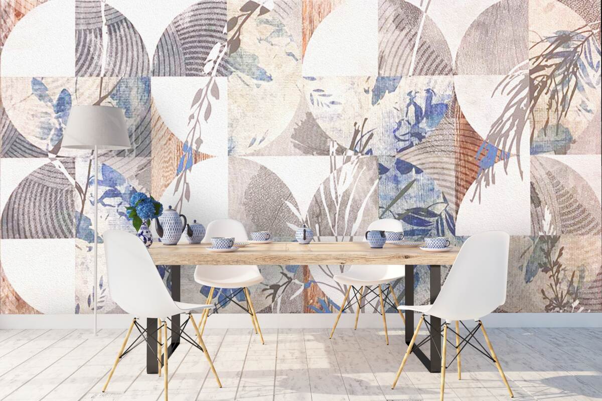 Fototapeta abstraktné pozadie s potlačou jesenného lístia