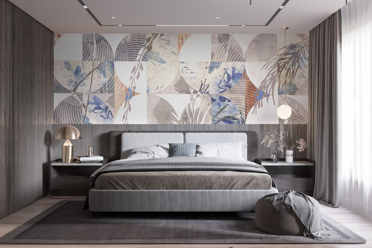 Fototapeta abstraktné pozadie s potlačou jesenného lístia