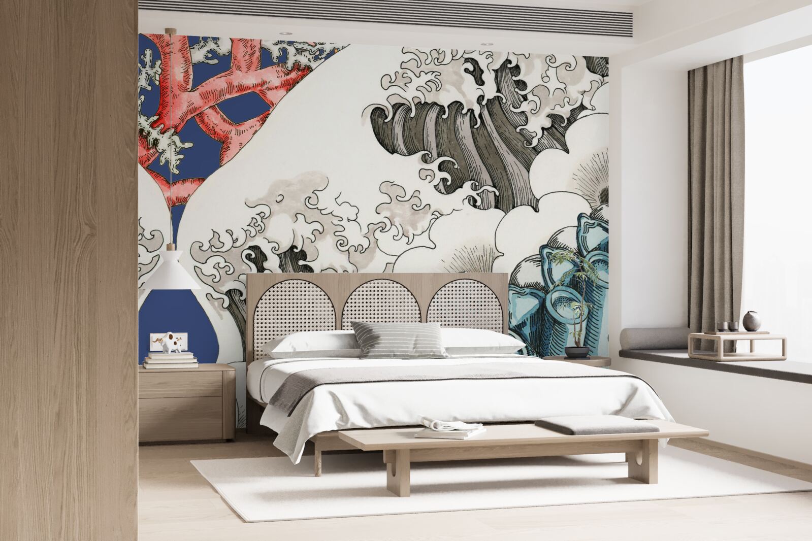 Fototapeta abstrakcia kameňov splýva s vlnami