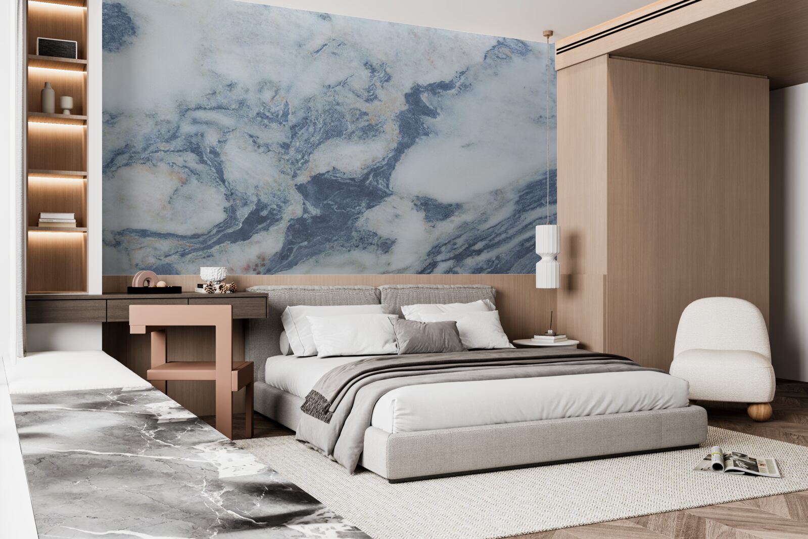 Fototapeta modré mramorové pozadie