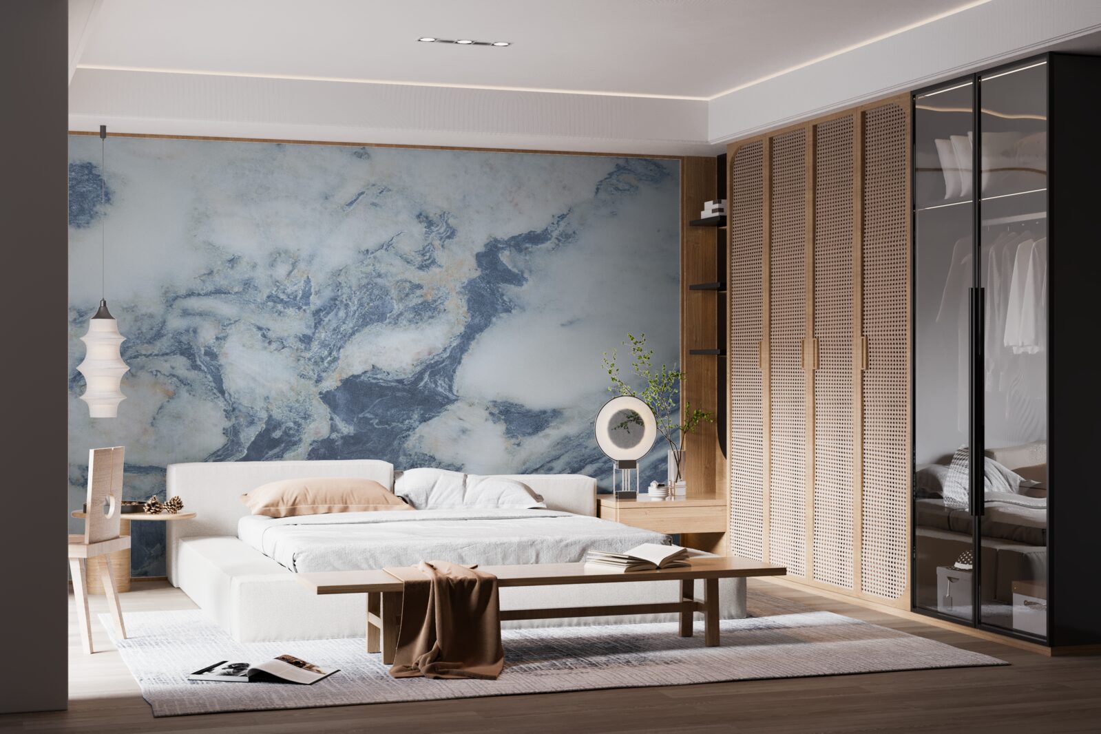 Fototapeta modré mramorové pozadie