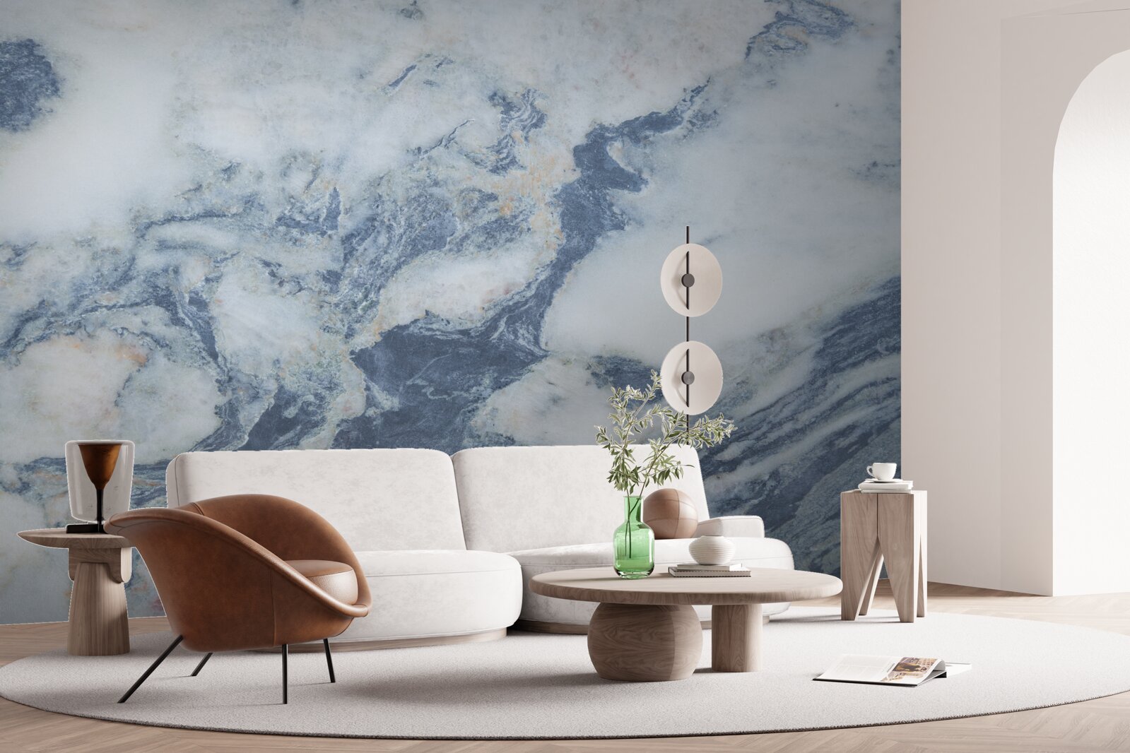 Fototapeta modré mramorové pozadie