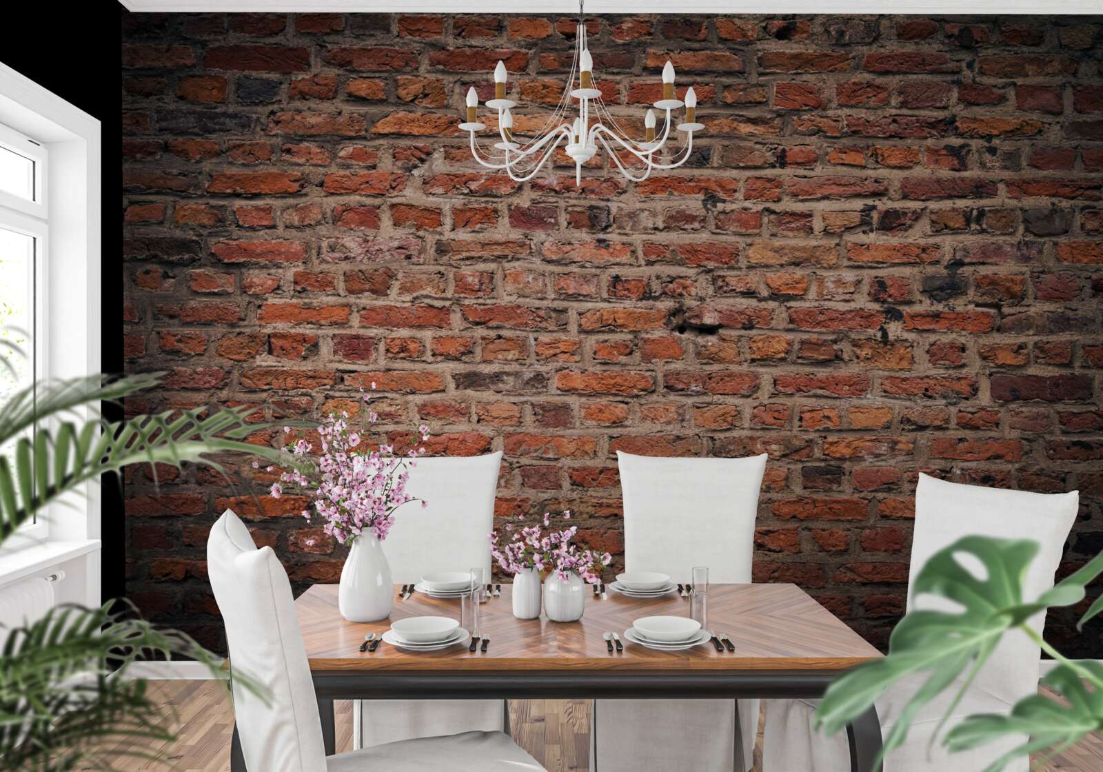 Fototapeta Červená tehlová stena starej budovy