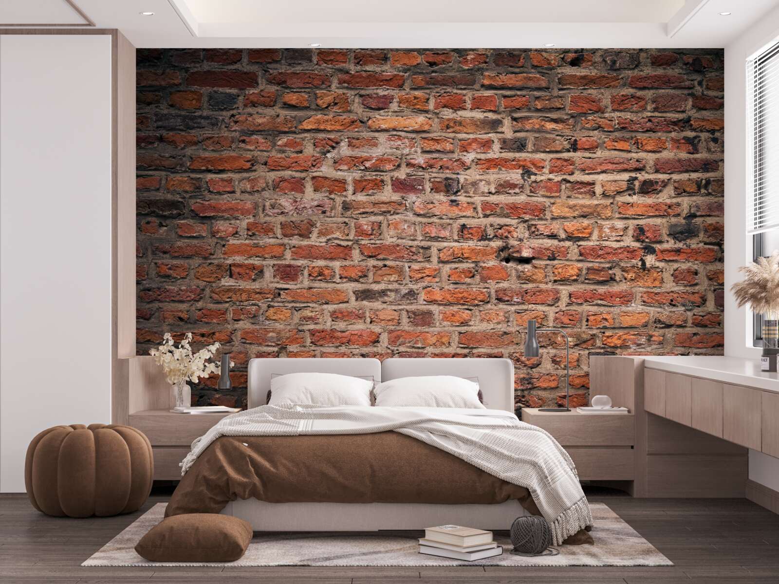 Fototapeta Červená tehlová stena starej budovy