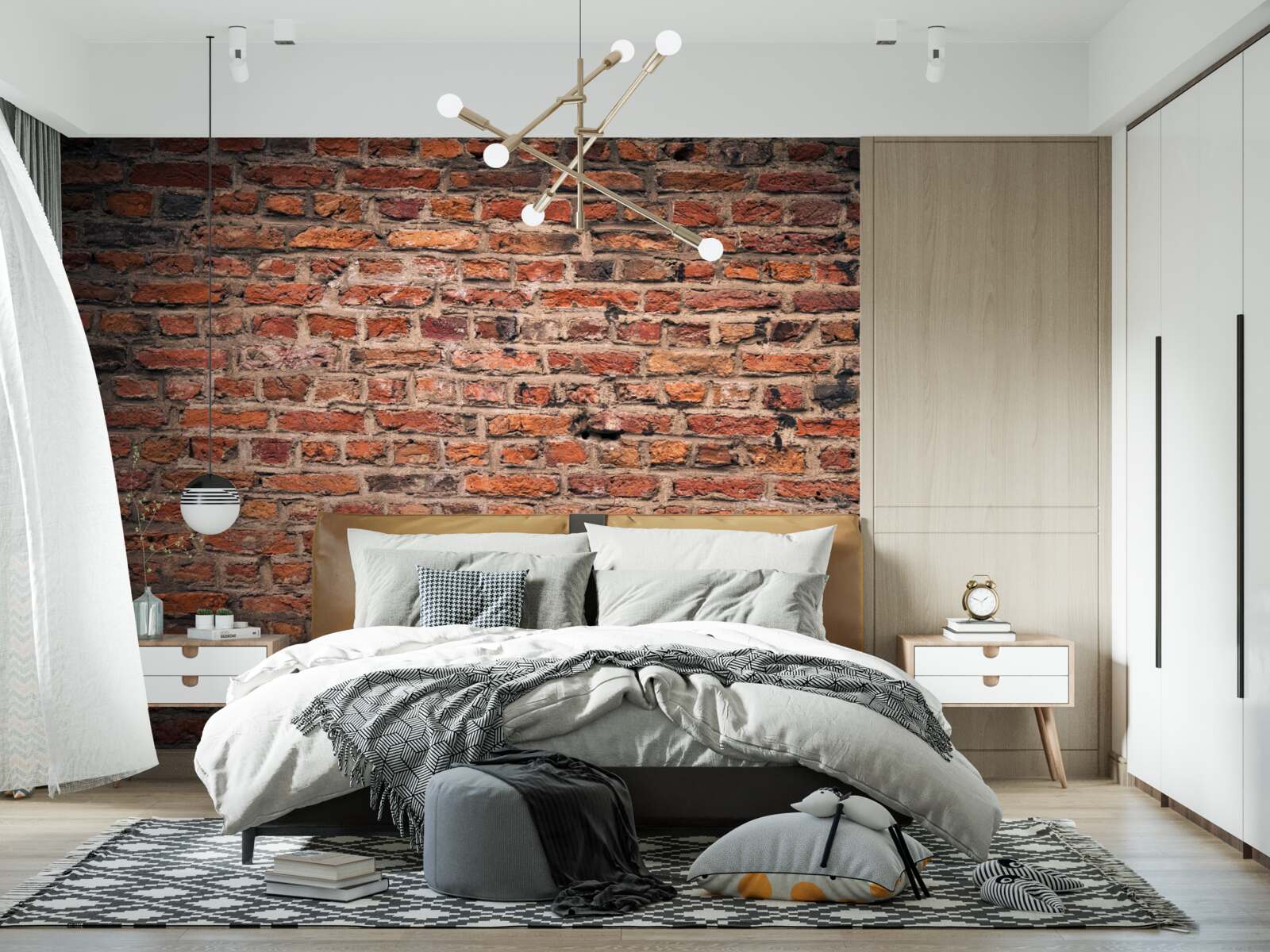 Fototapeta Červená tehlová stena starej budovy