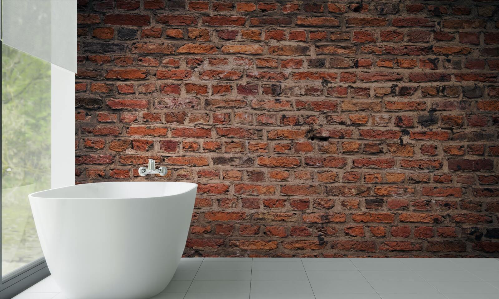 Fototapeta Červená tehlová stena starej budovy