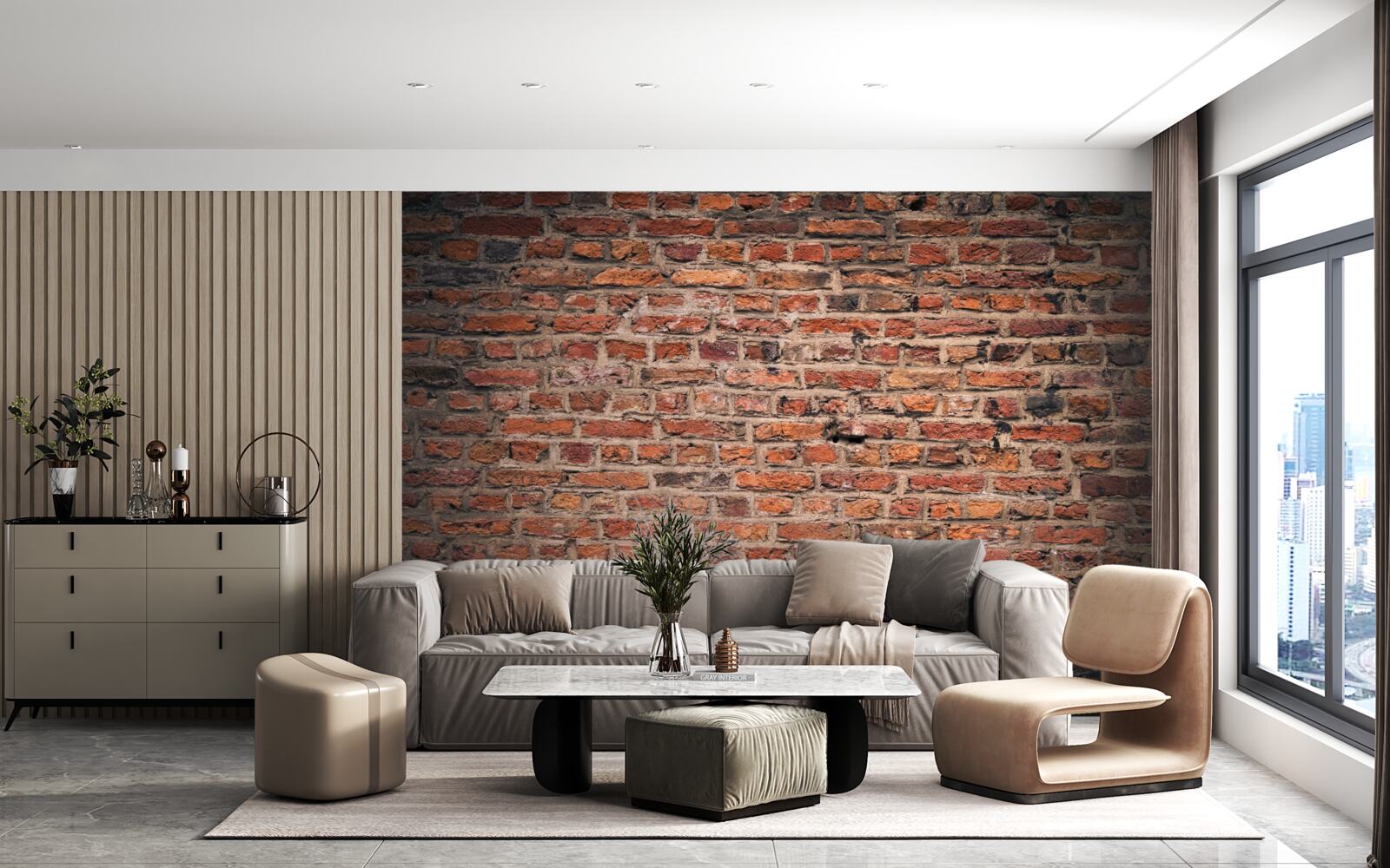 Fototapeta Červená tehlová stena starej budovy