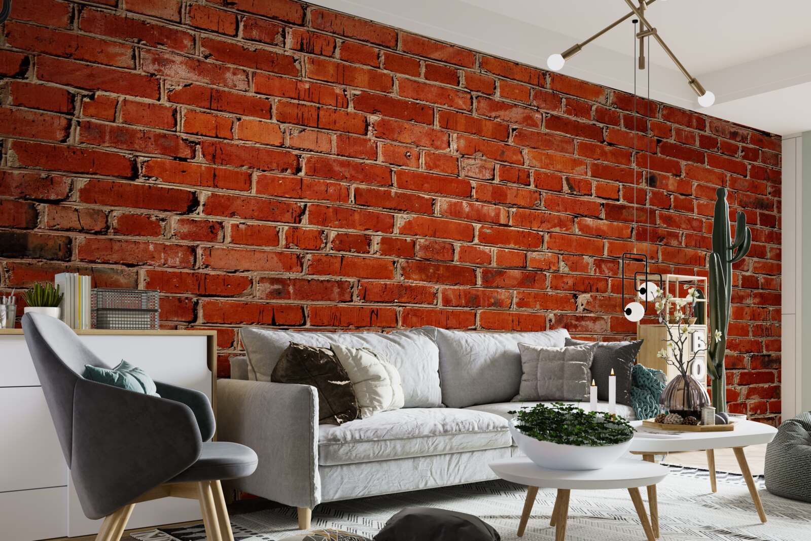 Fototapeta Stena je natretá sýto červenou farbou, ktorá pripomína tmavú tehlu