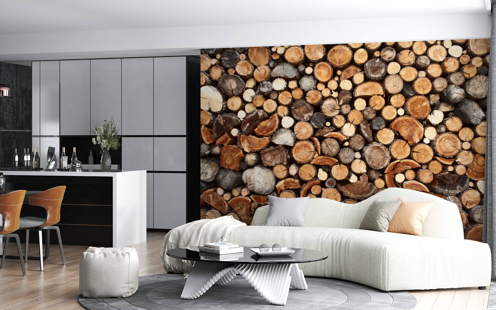 Fototapeta plátky stromov v rôznych farbách