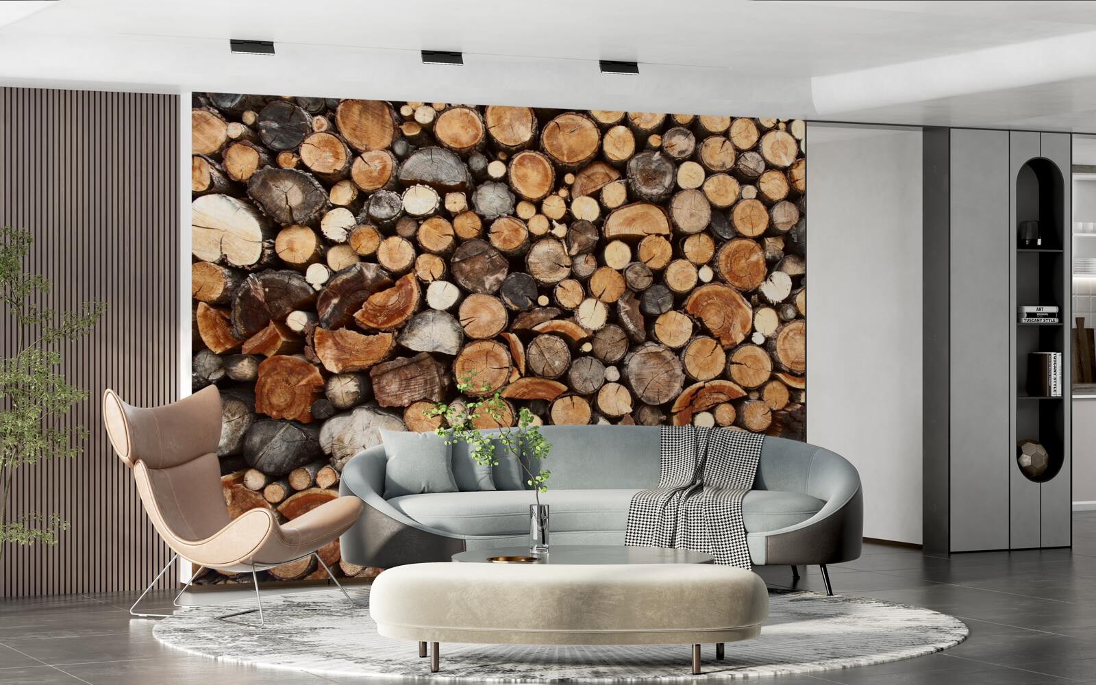 Fototapeta plátky stromov v rôznych farbách