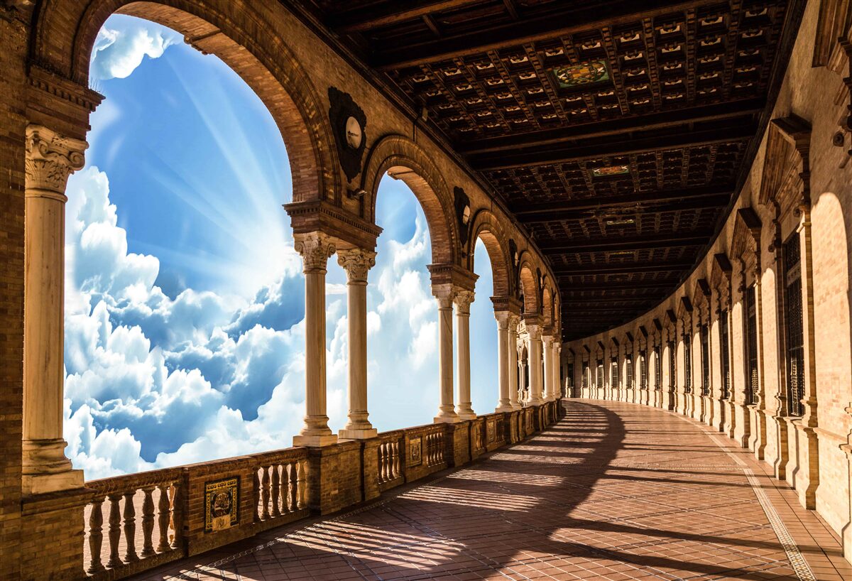 Fototapeta nekonečne vysoký rad stĺpov